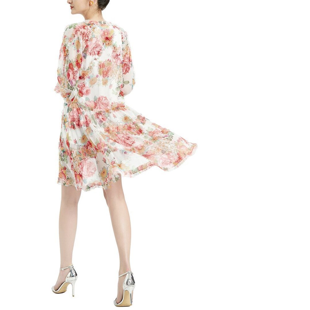 BURRYCO Silk-Blend Midi Dress - Picture 2 of 4
